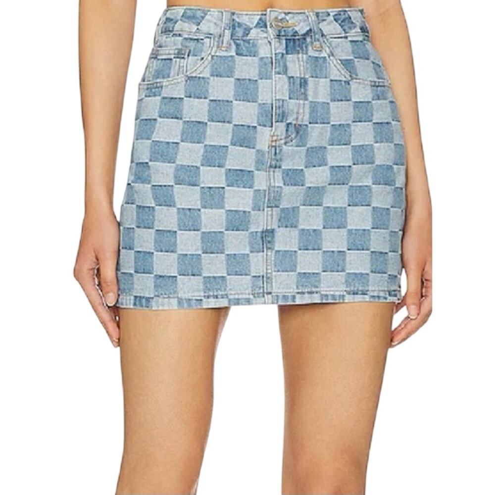 Revolve Superdown Cotton Denim Mini Skirt Size Small NWOT